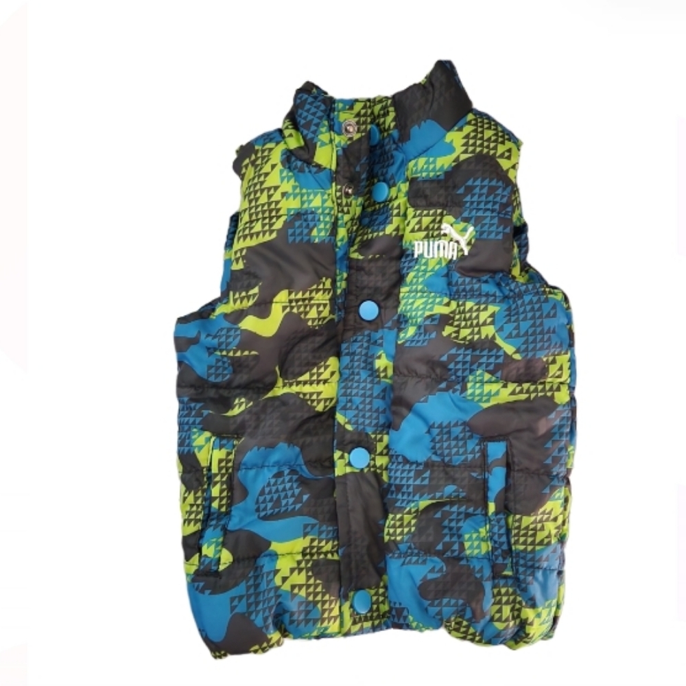 PUMA LIGHTWEIGHT PUFF VEST TODDLER SZ 2T SNAP FRONT
